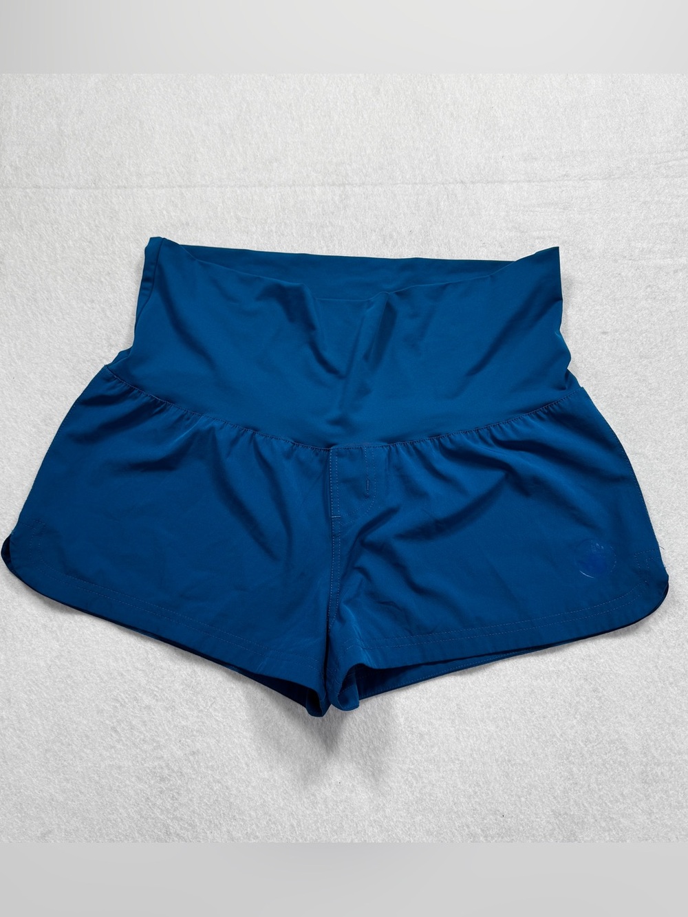 Body glove Med Blue Fold Over Shorts Running Outdoors Swim Beach Hot Pants Y2K